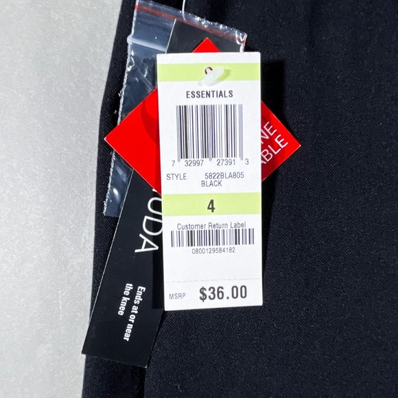 NWT Style & Co Black Stretch Bermuda Ends At Or Near‎ The Knee Shorts Size 4 - Picture 5 of 15